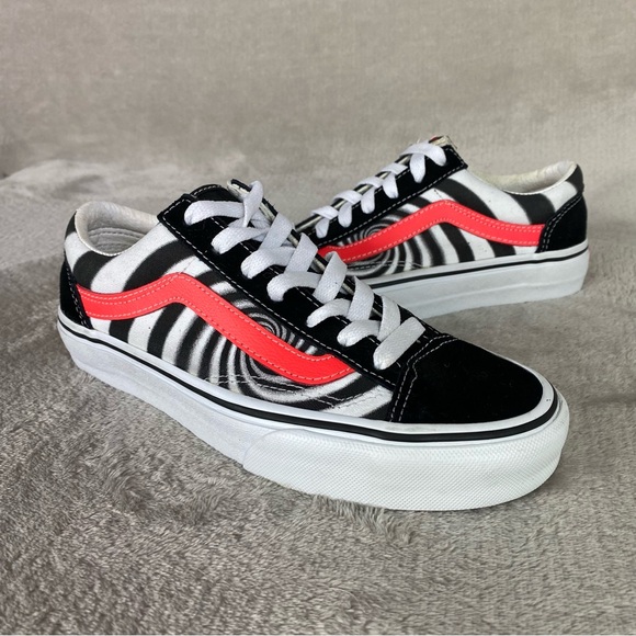 Vans Old Skool Style 36 Swirl Shoes Men 4.5 Women 6 Black Coral Canvas NEW - Picture 3 of 10
